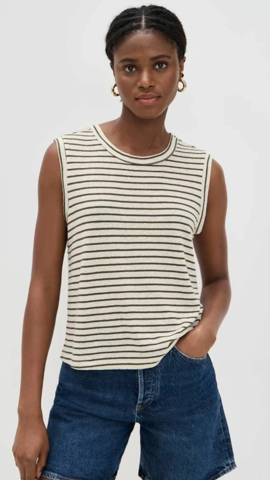 AMO Women's Sleeveless Love Print T-Shirt - Casual Summer Top