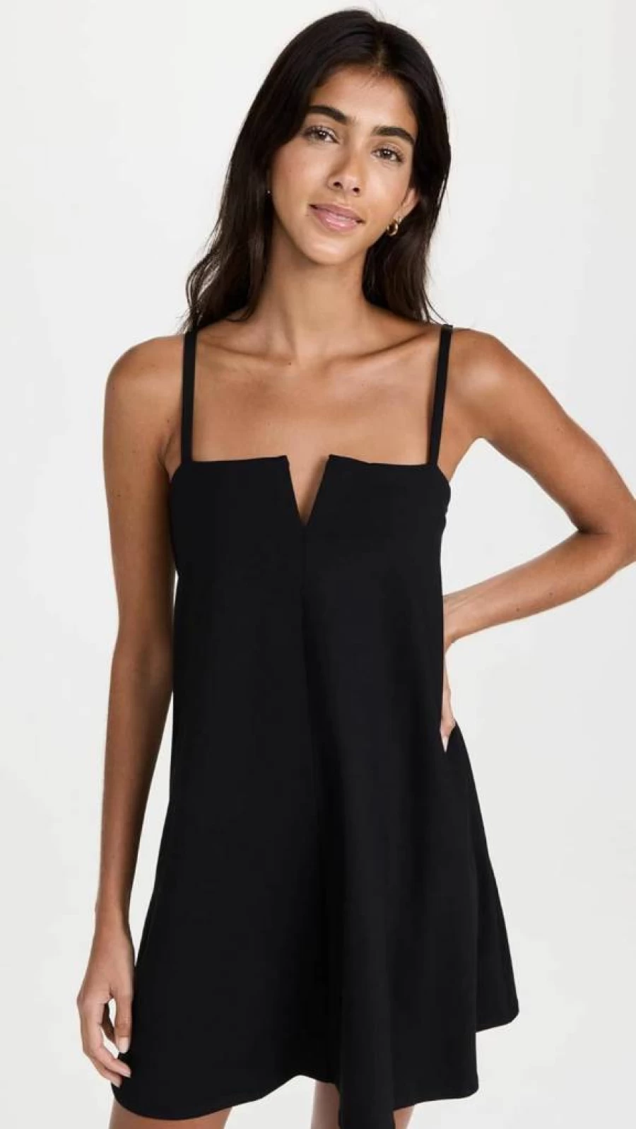 Susana Monaco Women's Flared V-Neck Wire Trim Tank Dress