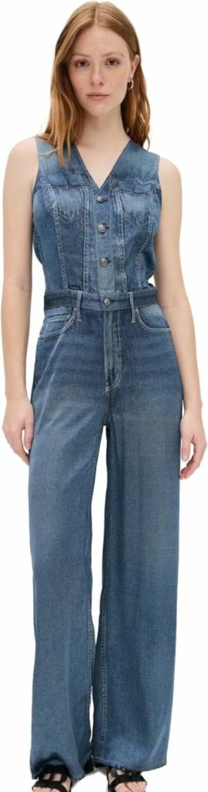 Rag & Bone Women's Miramar Satin Jumpsuit - Sleeveless Romper for Women