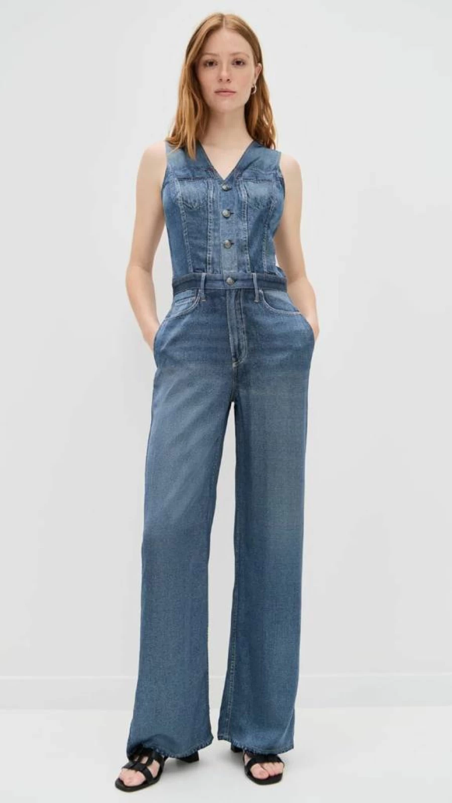 Rag & Bone Women's Miramar Satin Jumpsuit - Sleeveless Romper for Women