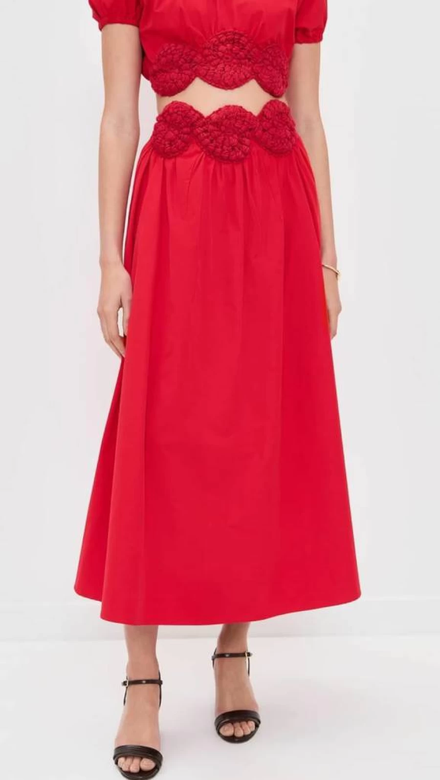 Elexiay Women's Eze Skirt - Comfortable Stretchy Flared Midi Skirt for Casual & Office Wear