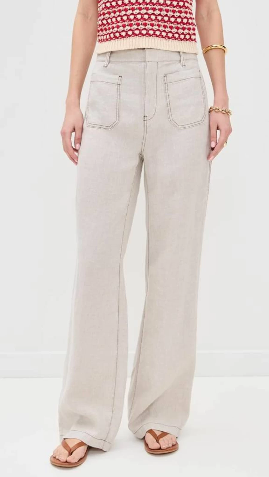 Madewell Women's High-Rise Flare Pants with Patch Pockets - Classic Denim Trousers for Women