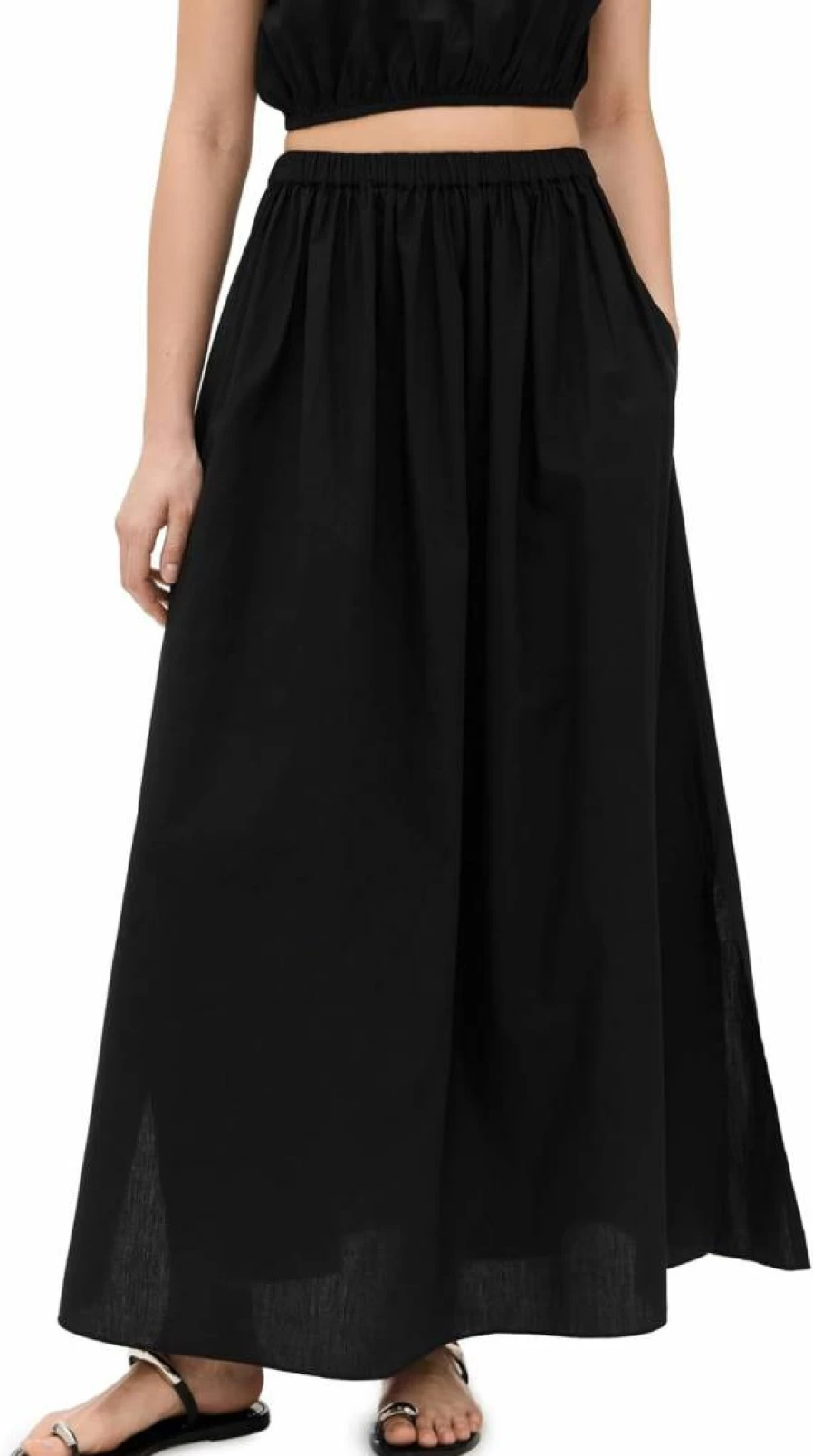 Playa Lucila Women's Flowy Maxi Skirt - Elegant Long Boho Skirt for Summer