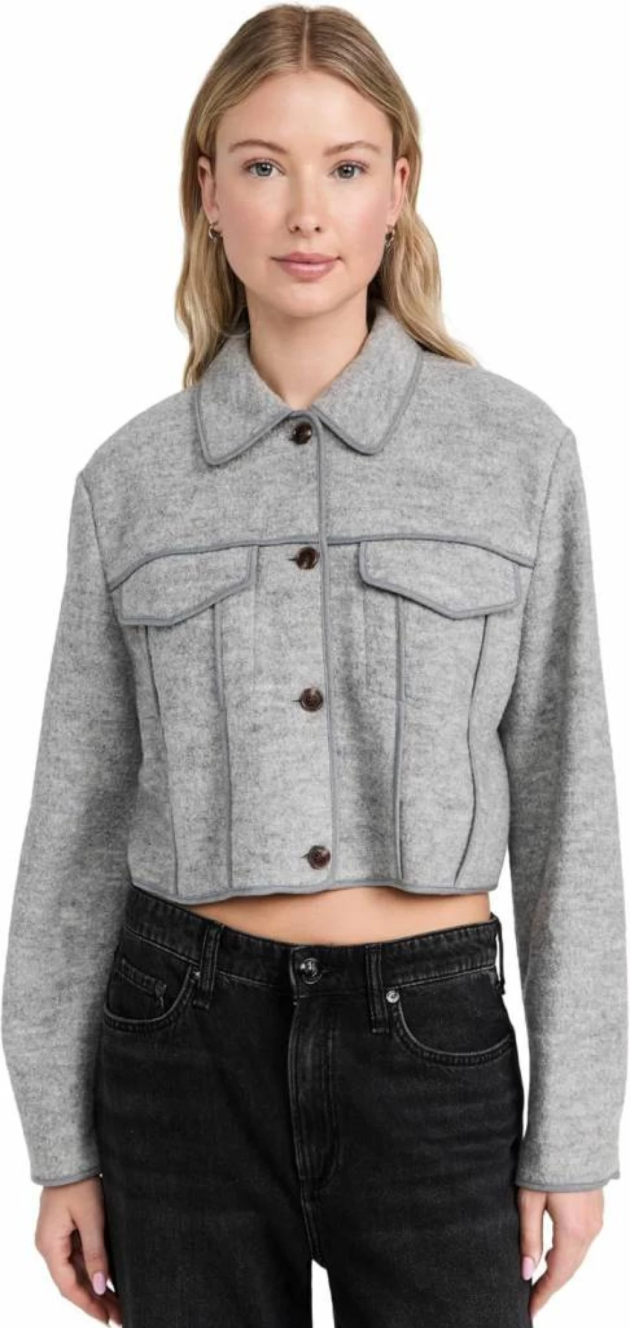 Theory Women's Cropped Bouclé Blazer - Classic Tailored Jacket for Women