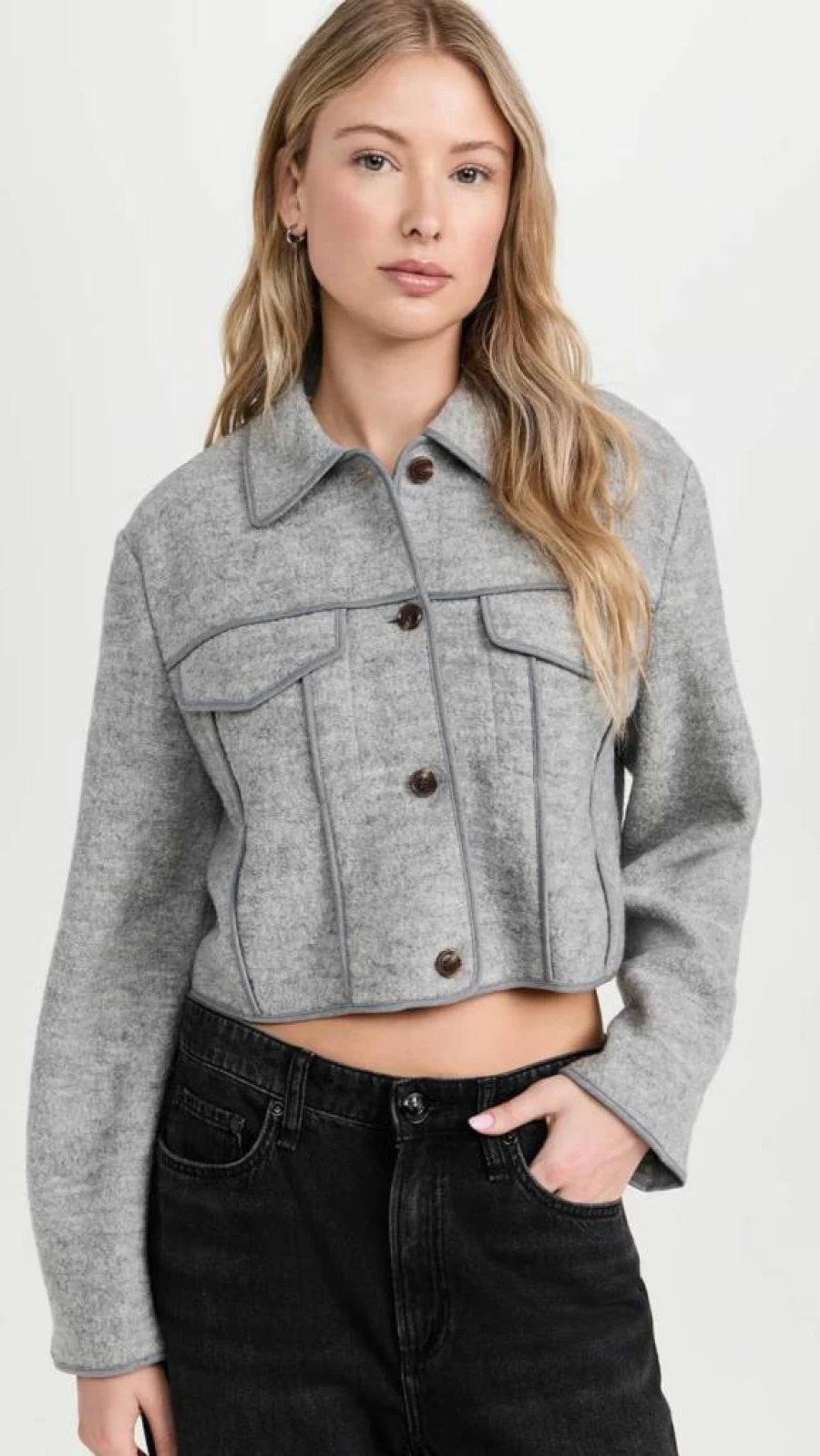 Theory Women's Cropped Bouclé Blazer - Classic Tailored Jacket for Women