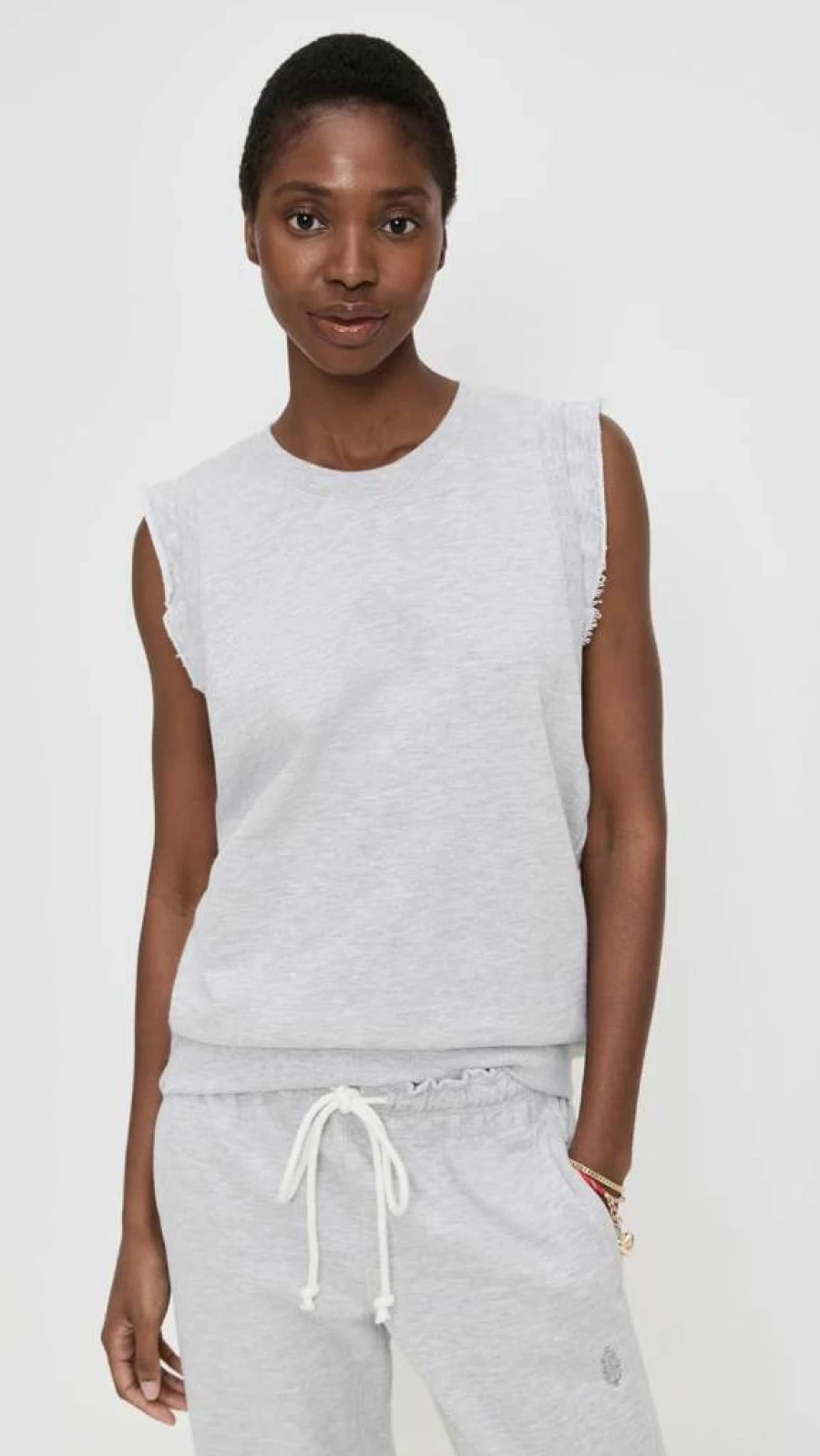 Free People Women's Flutter Sleeve V-Neck Tank Top - Boho Chic Summer Blouse