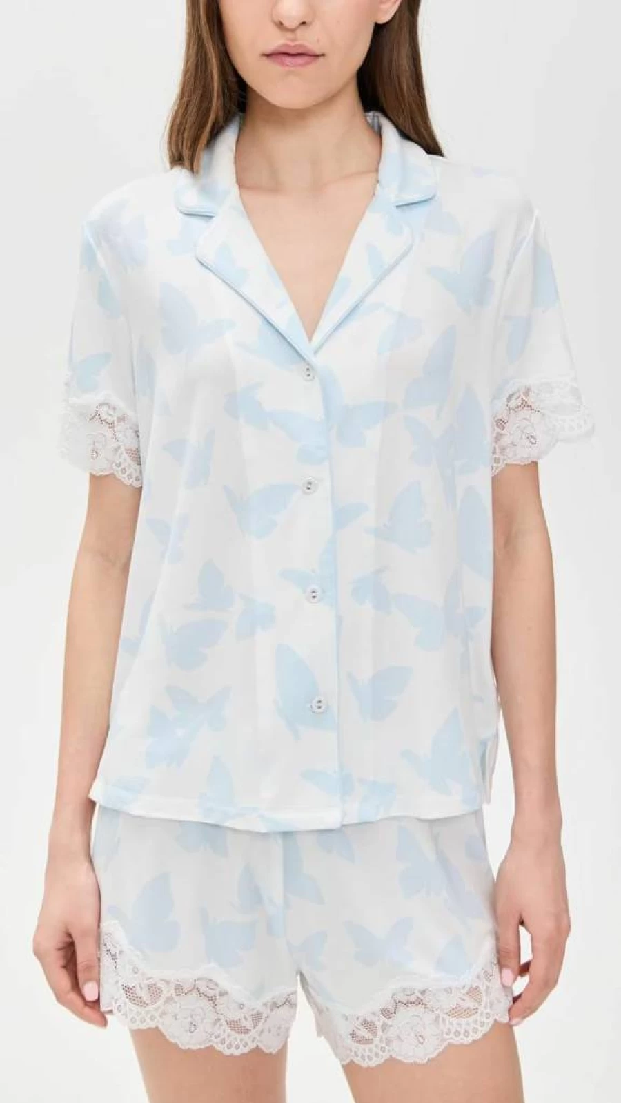 PJ Salvage Women's Floral Butterfly Print Sleepwear Top Comfortable Pajama Shirt