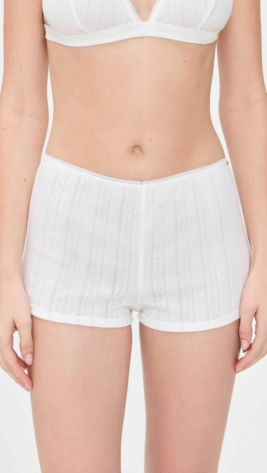 ANINE BING Women's Fran Boy Shorts - High-Waisted Cotton Underwear for Women