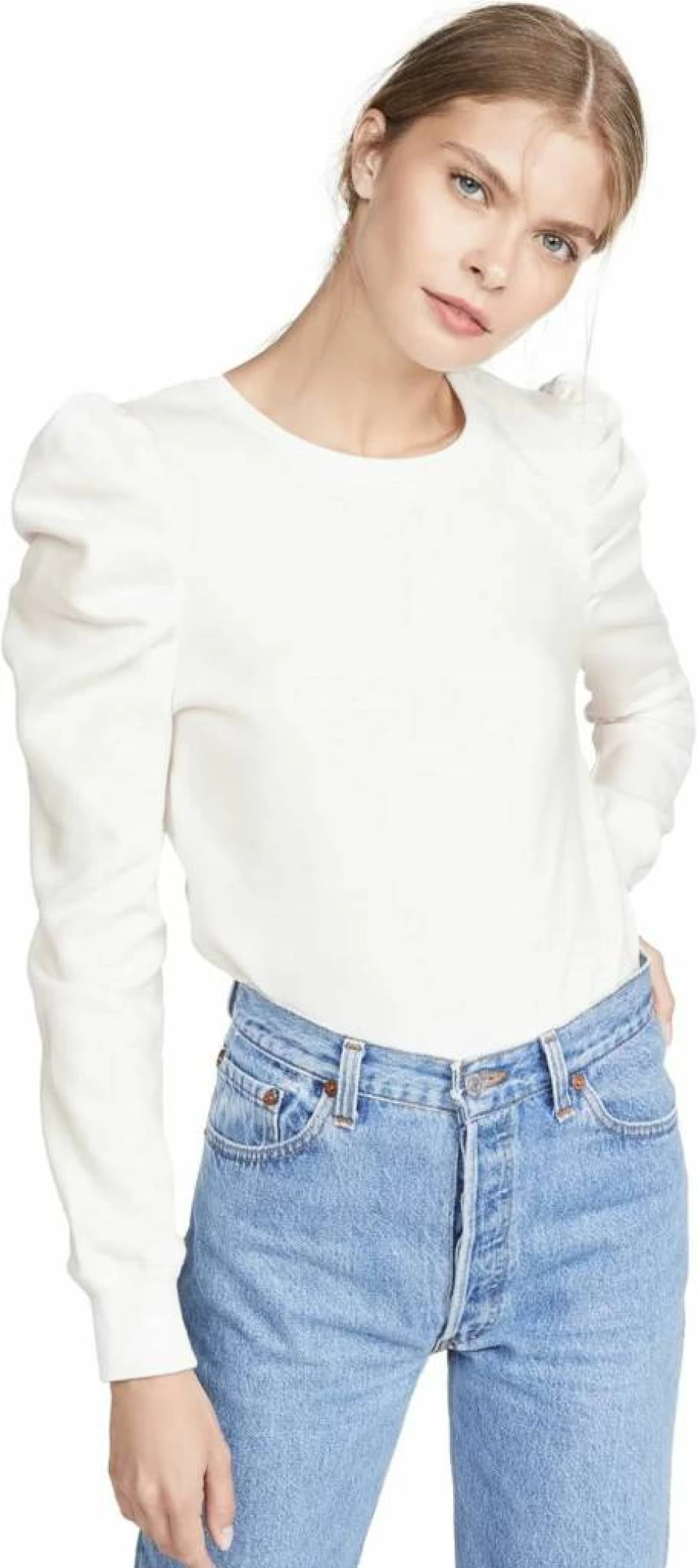 Rebecca Minkoff Women's Janine Oversized Fleece Sweatshirt - Cozy Casual Pullover Top