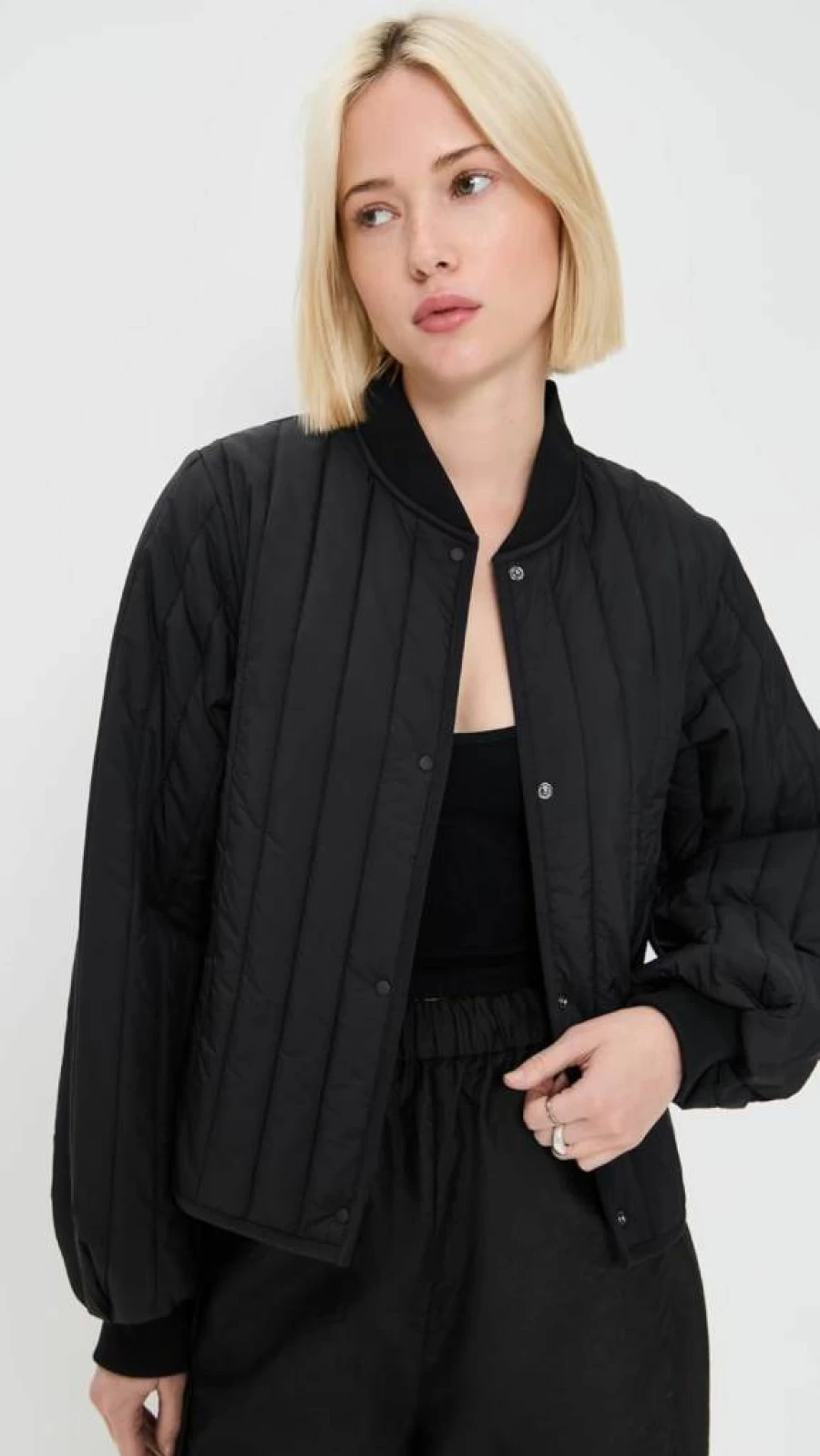 RAINS Women's Banja Liner Bomber Jacket - Lightweight Waterproof Windbreaker Coat