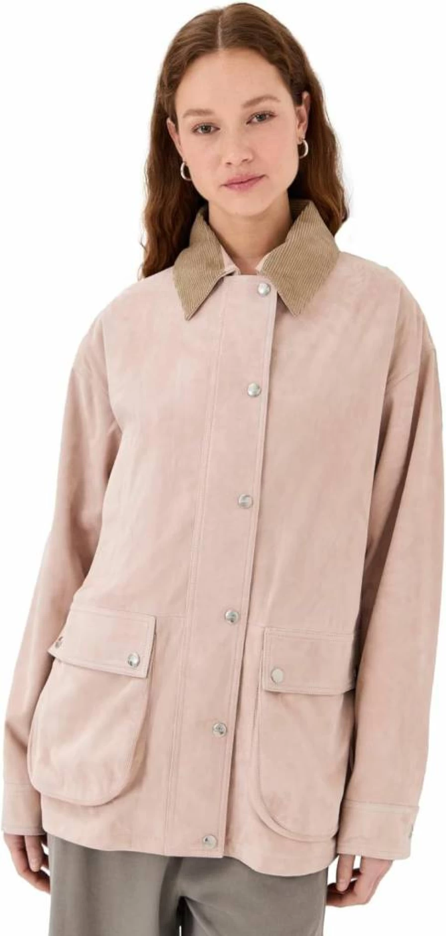 HALFBOY Women's Genuine Leather Parka Jacket – Stylish Long Coat for Winter