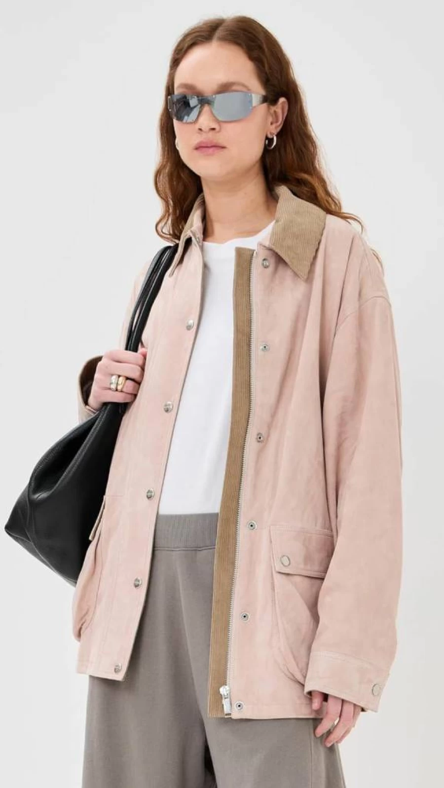 HALFBOY Women's Genuine Leather Parka Jacket – Stylish Long Coat for Winter