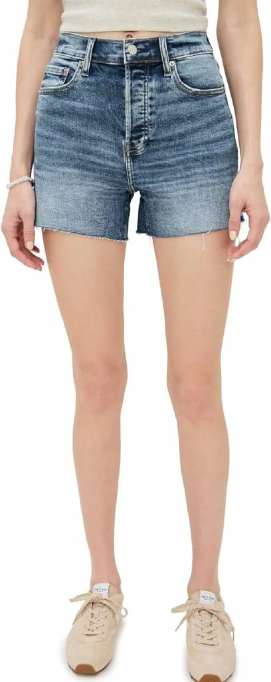 DAZE Women's High-Waisted Linen Shorts - Comfortable Summer Casual Shorts for Women