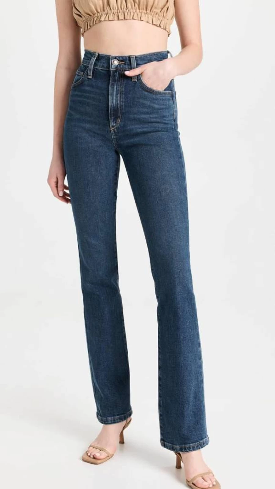 Favorite Daughter Women's Valentina Super High Rise Jeans - Premium High Waisted Denim Pants for Women