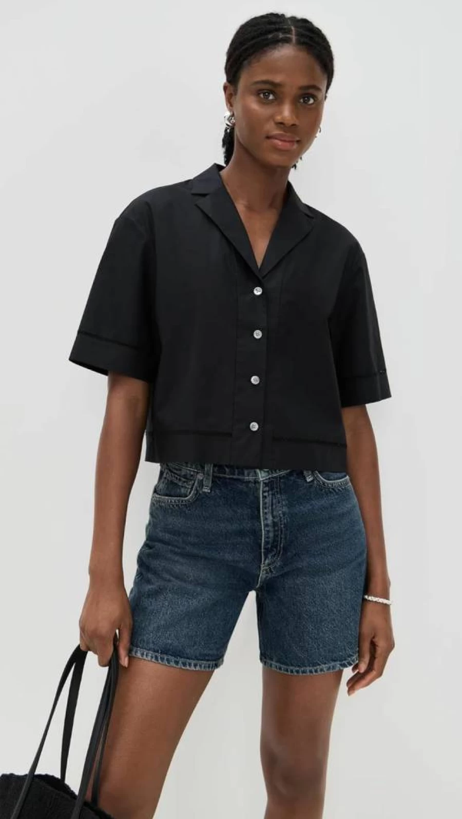 Theory Women's Oversized Blazer Lapel Button-Down Shirt