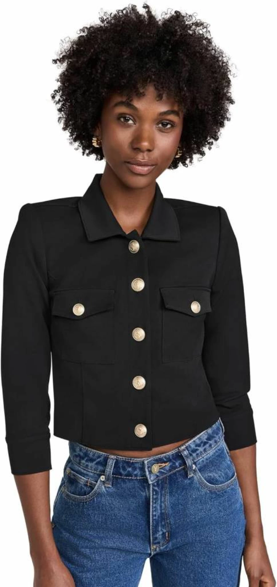 L'AGENCE Women's Kumi Cropped Fitted Jacket - Stylish Tailored Blazer for Women