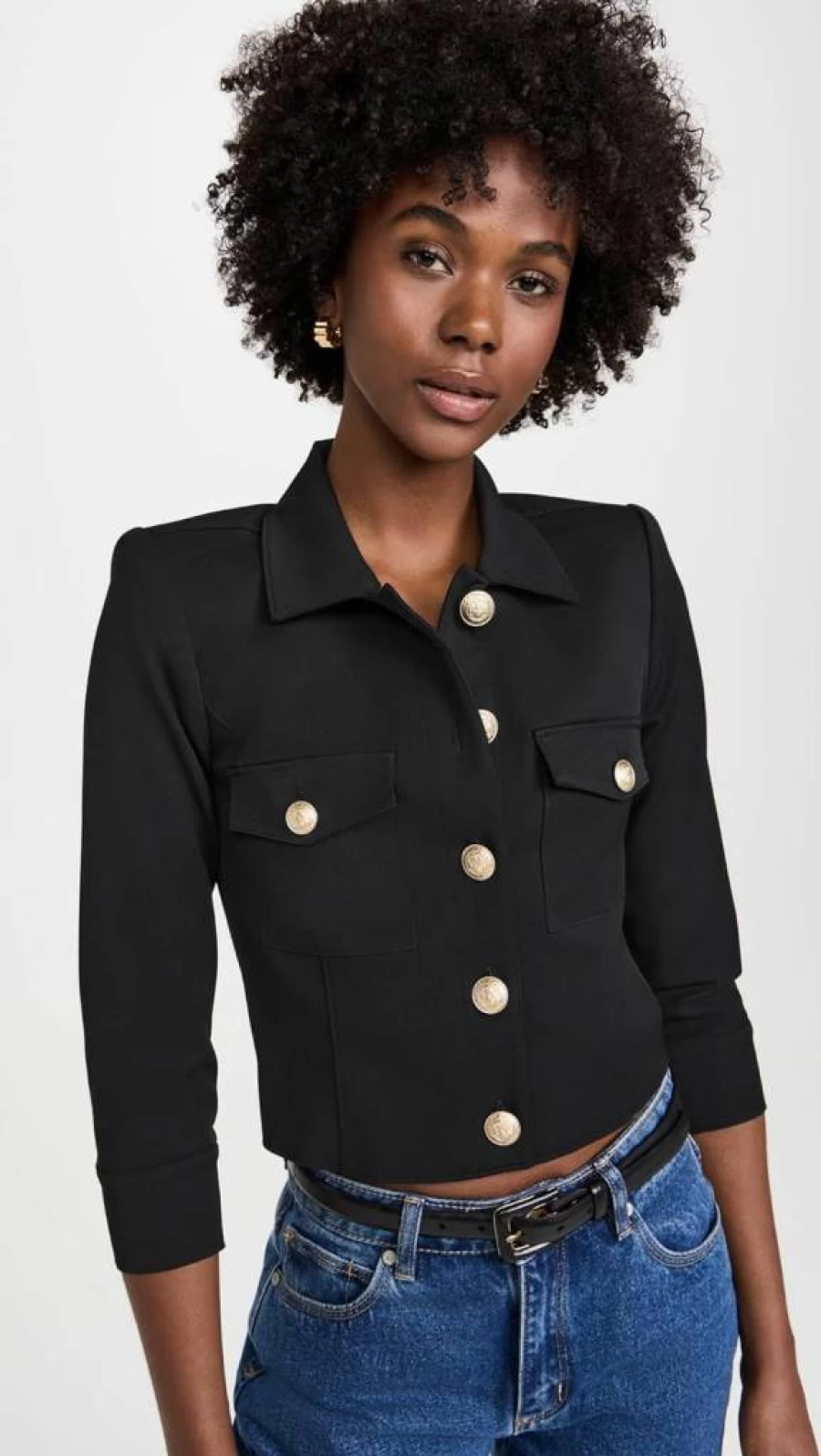 L'AGENCE Women's Kumi Cropped Fitted Jacket - Stylish Tailored Blazer for Women