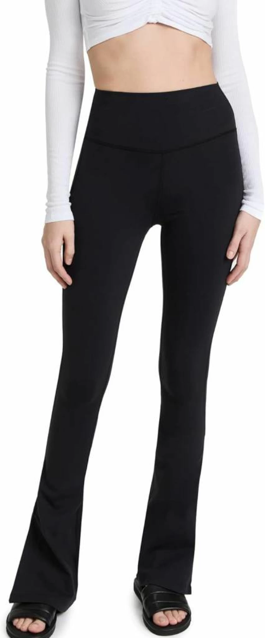SPLITS59 Women's Raquel High Waist Flared Leggings - 32" Supplex Yoga Pants for Workout & Comfort