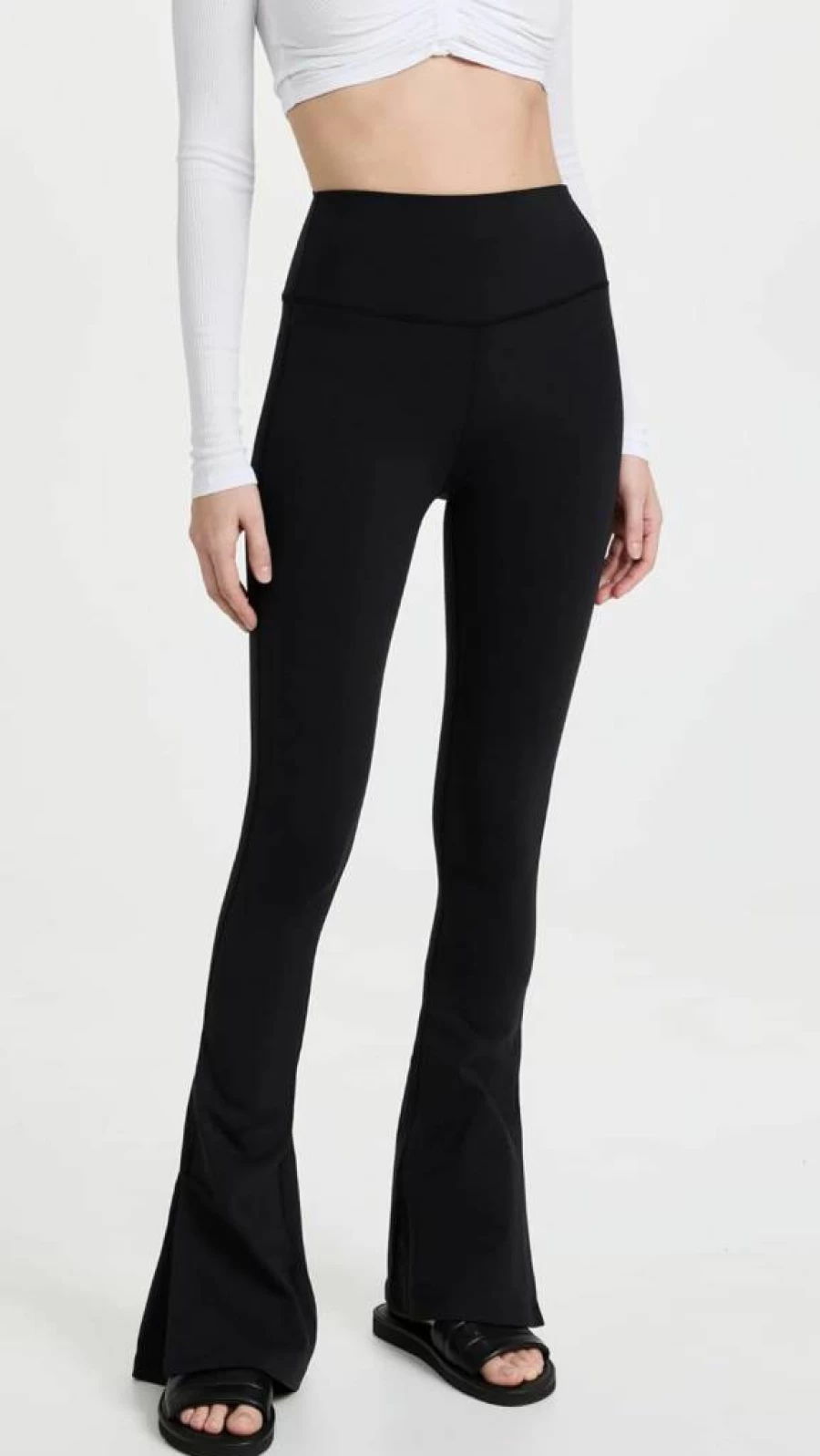 SPLITS59 Women's Raquel High Waist Flared Leggings - 32" Supplex Yoga Pants for Workout & Comfort