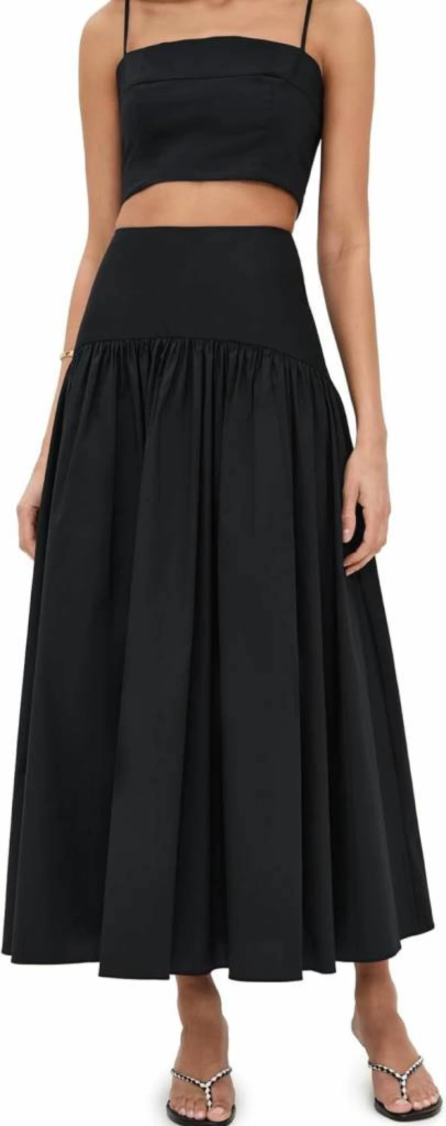 STAUD Women's Procida Skirt - Stylish Flared Midi Skirt for Women