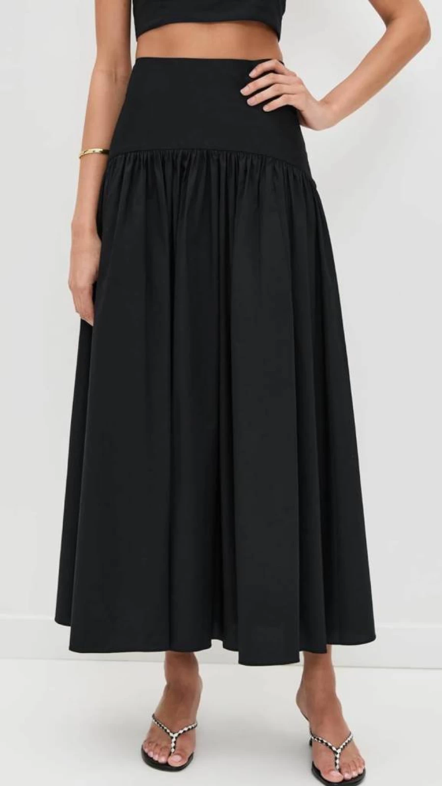 STAUD Women's Procida Skirt - Stylish Flared Midi Skirt for Women