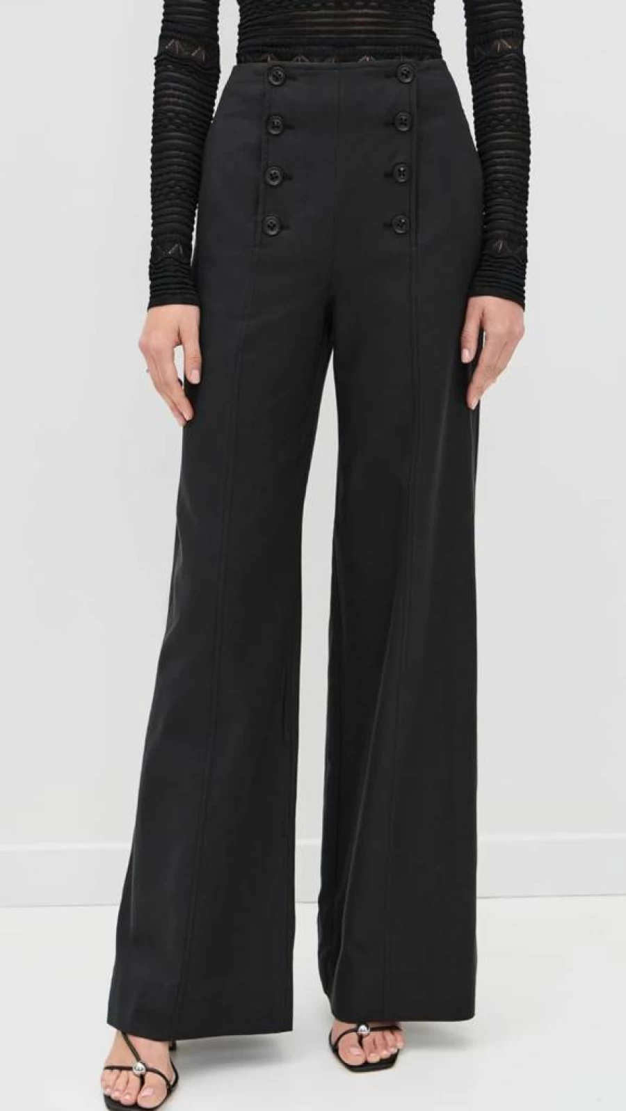 Ulla Johnson Women's Yalena Pants - Flowy High-Waisted Wide-Leg Trousers for Women