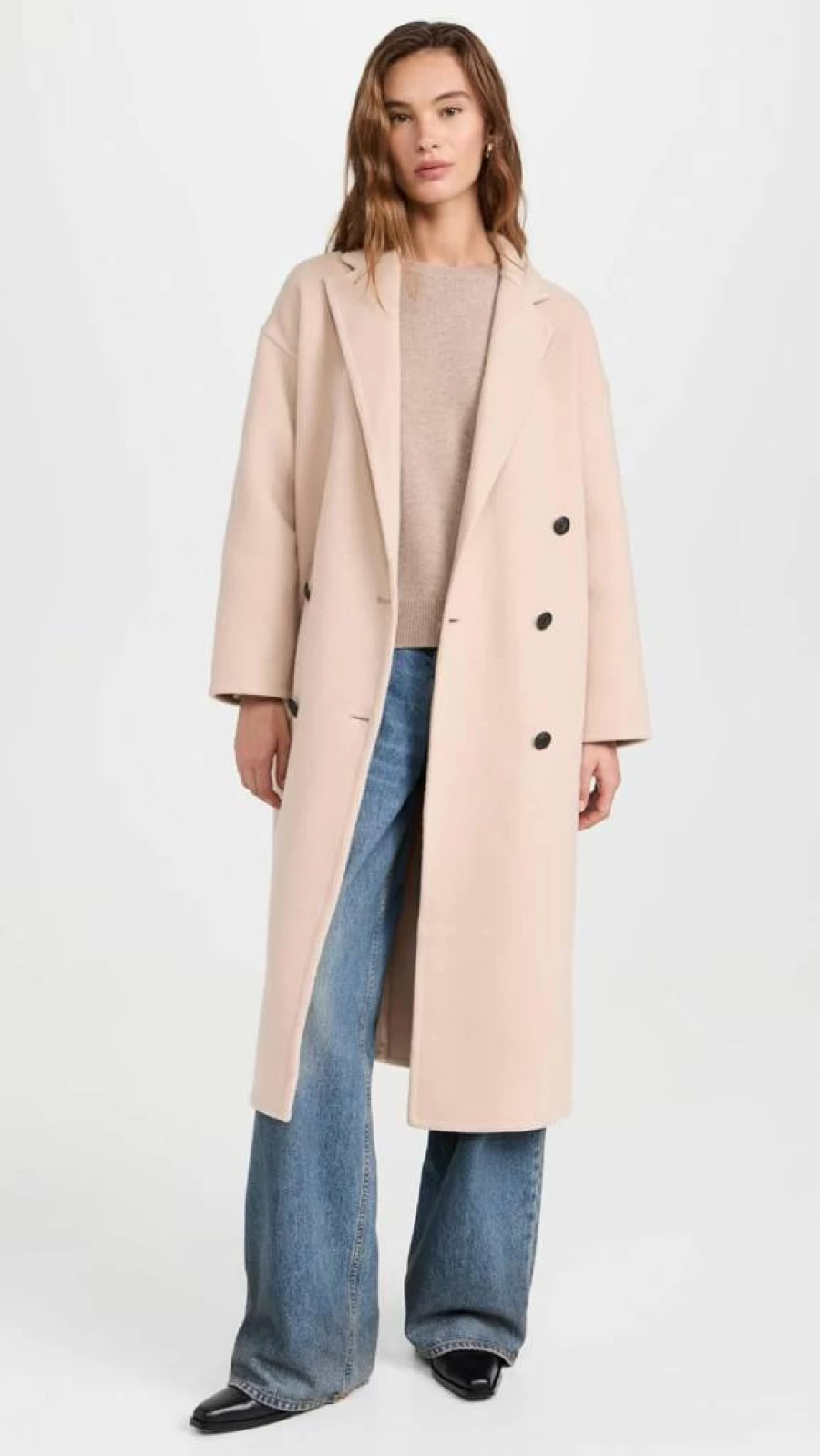 Rag & Bone Women's Thea Italian Wool Split Front Coat
