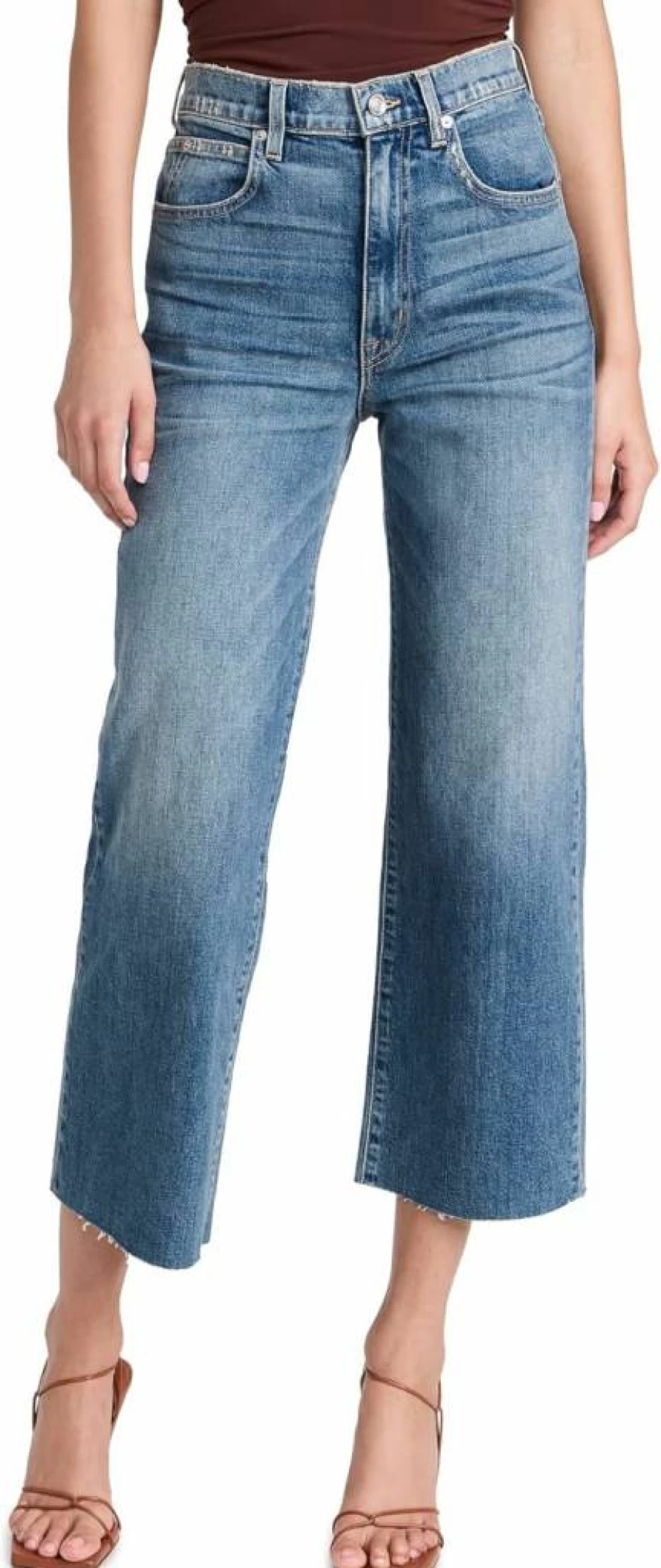 SLVRLAKE Women's Grace Crop Jeans - High Waisted Slim Fit Denim Pants for Women