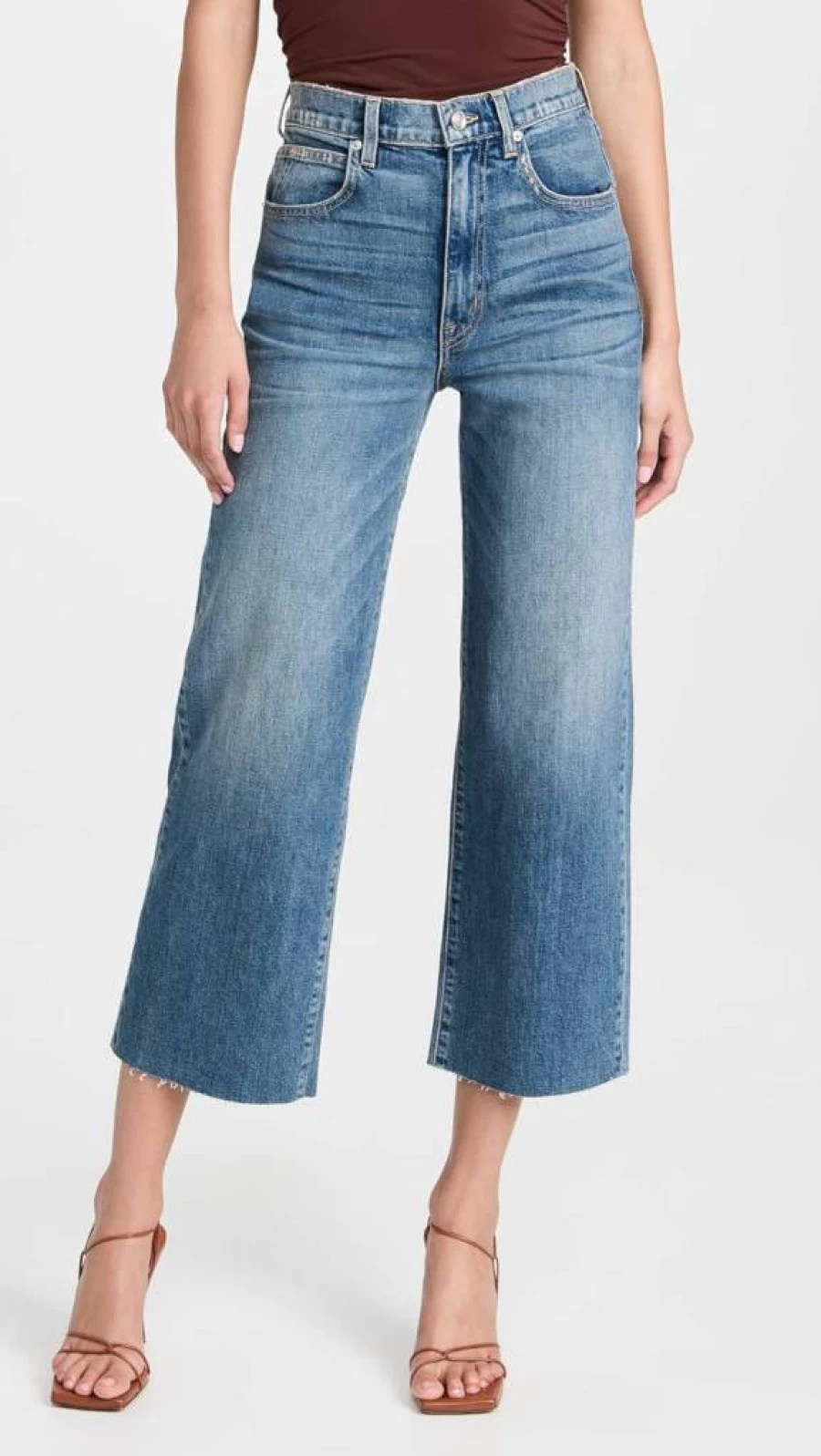 SLVRLAKE Women's Grace Crop Jeans - High Waisted Slim Fit Denim Pants for Women