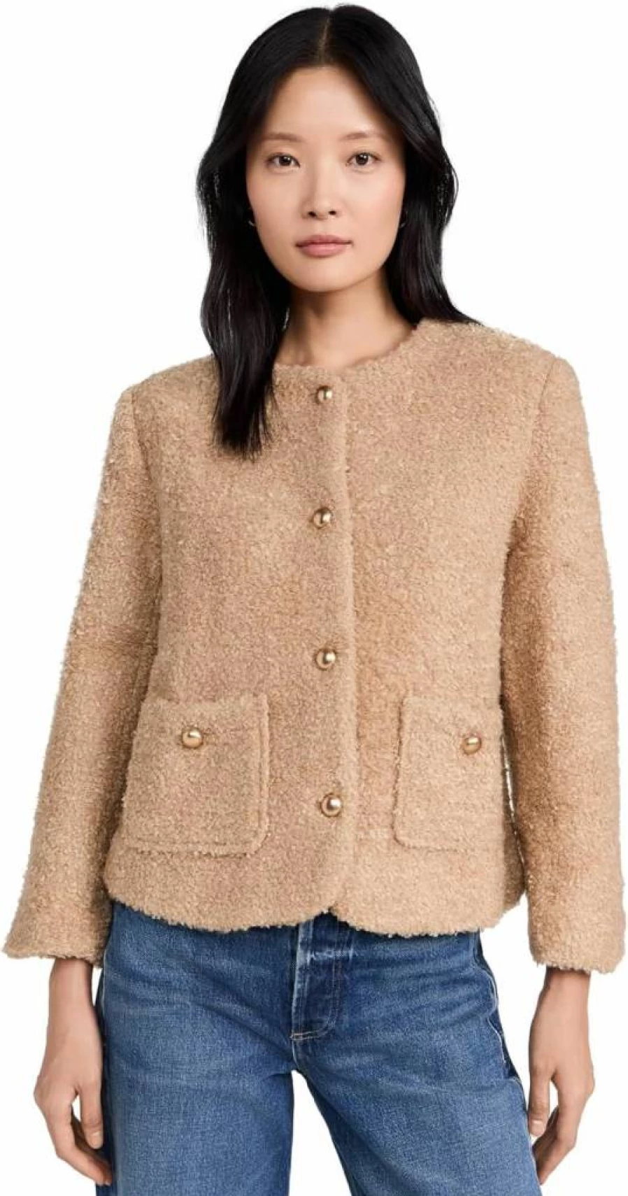 MOON RIVER Women's Sherpa Fleece Jacket - Cozy Winter Outerwear for Women