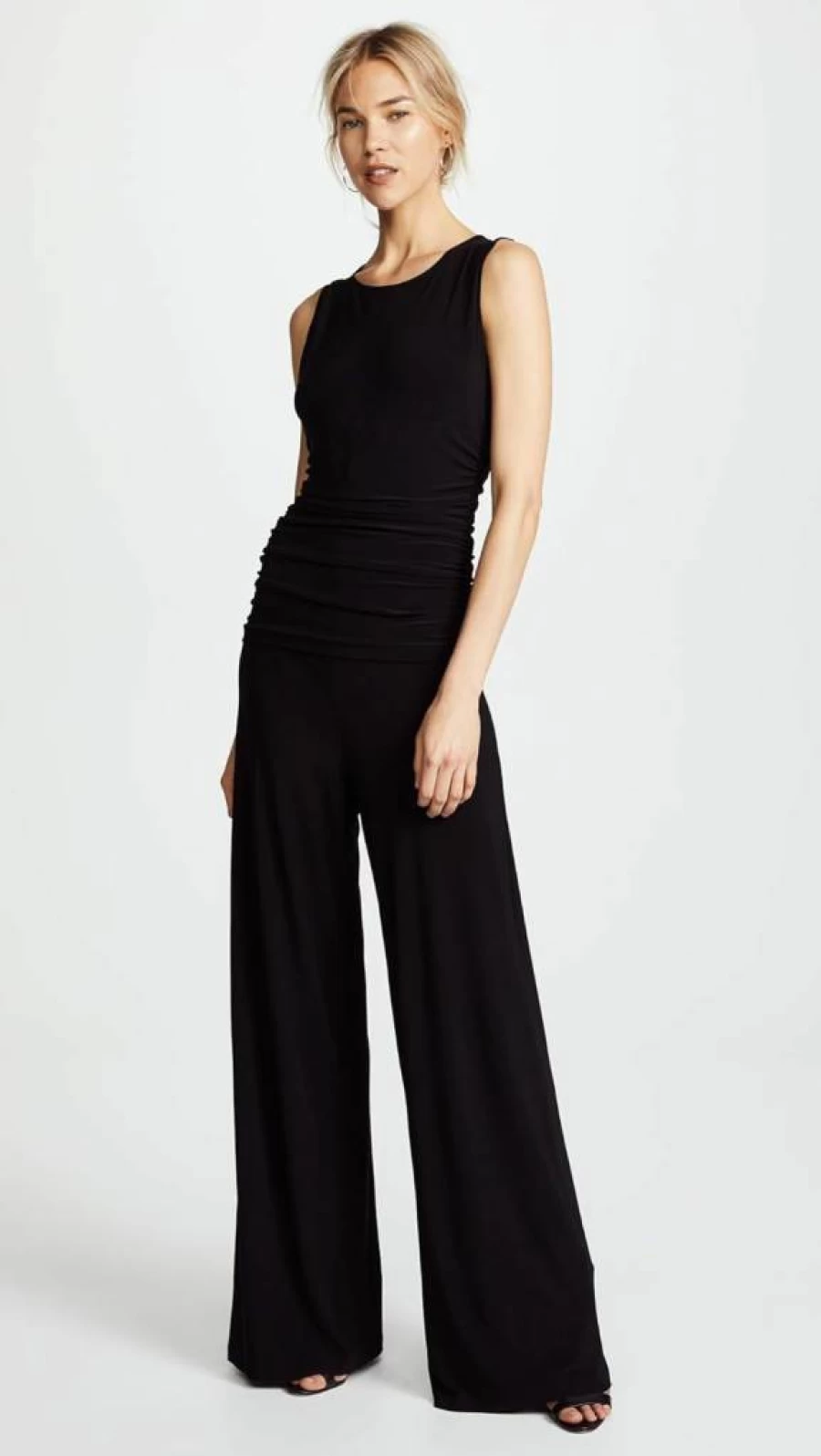 Norma Kamali Women's Kamali Kulture Shirred Waist Jumpsuit - Stylish One-Piece Romper with Elastic Waist