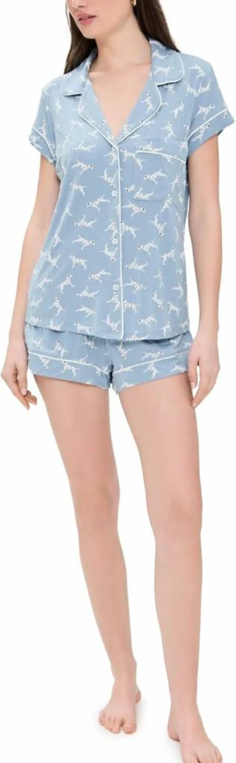 Eberjey Gisele Printed Shortie Pajama Set for Women - Soft Sleepwear Shorts & Top