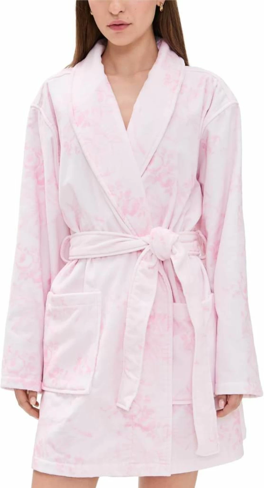 LOVESHACKFANCY Women's Indie Floral Robe - Bohemian Lace Kimono Cover Up