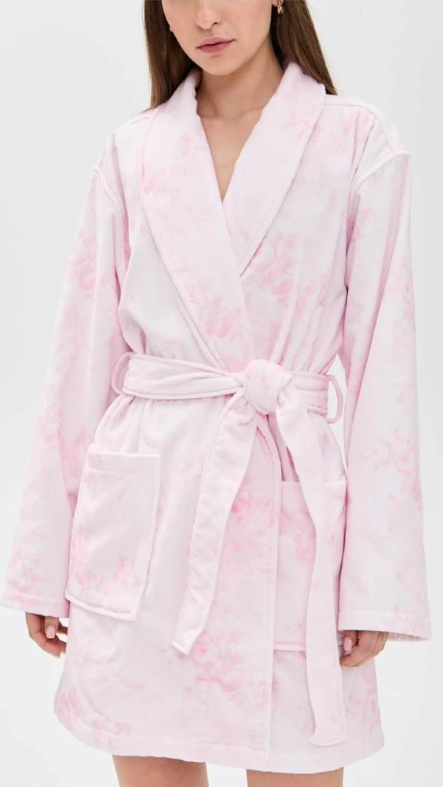 LOVESHACKFANCY Women's Indie Floral Robe - Bohemian Lace Kimono Cover Up