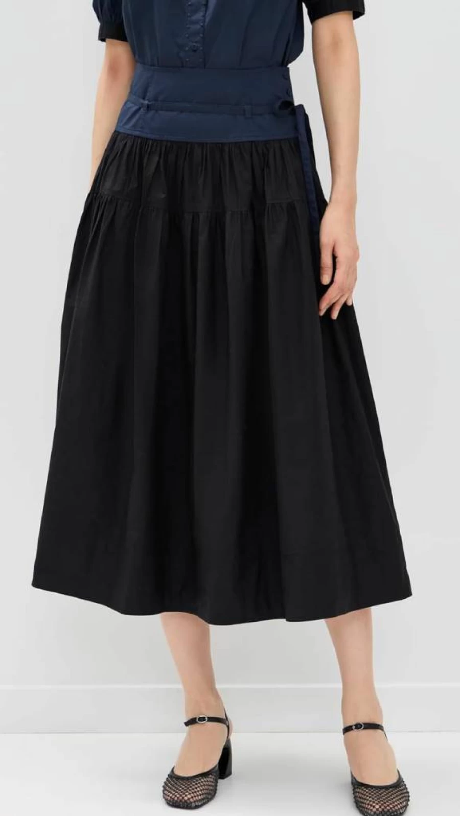Ulla Johnson Women's Angeline Skirt - Floral Printed Midi Skirt with Elastic Waist