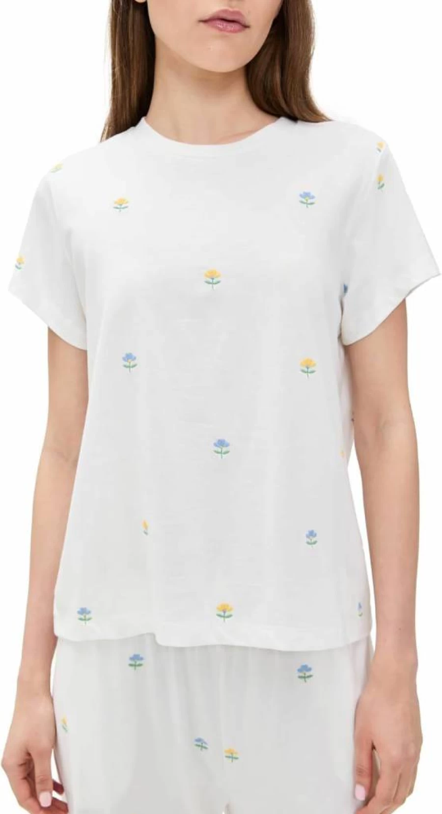 PJ Salvage Women's Floral Print Pajama Top - Soft Sleepwear & Lounge Shirt