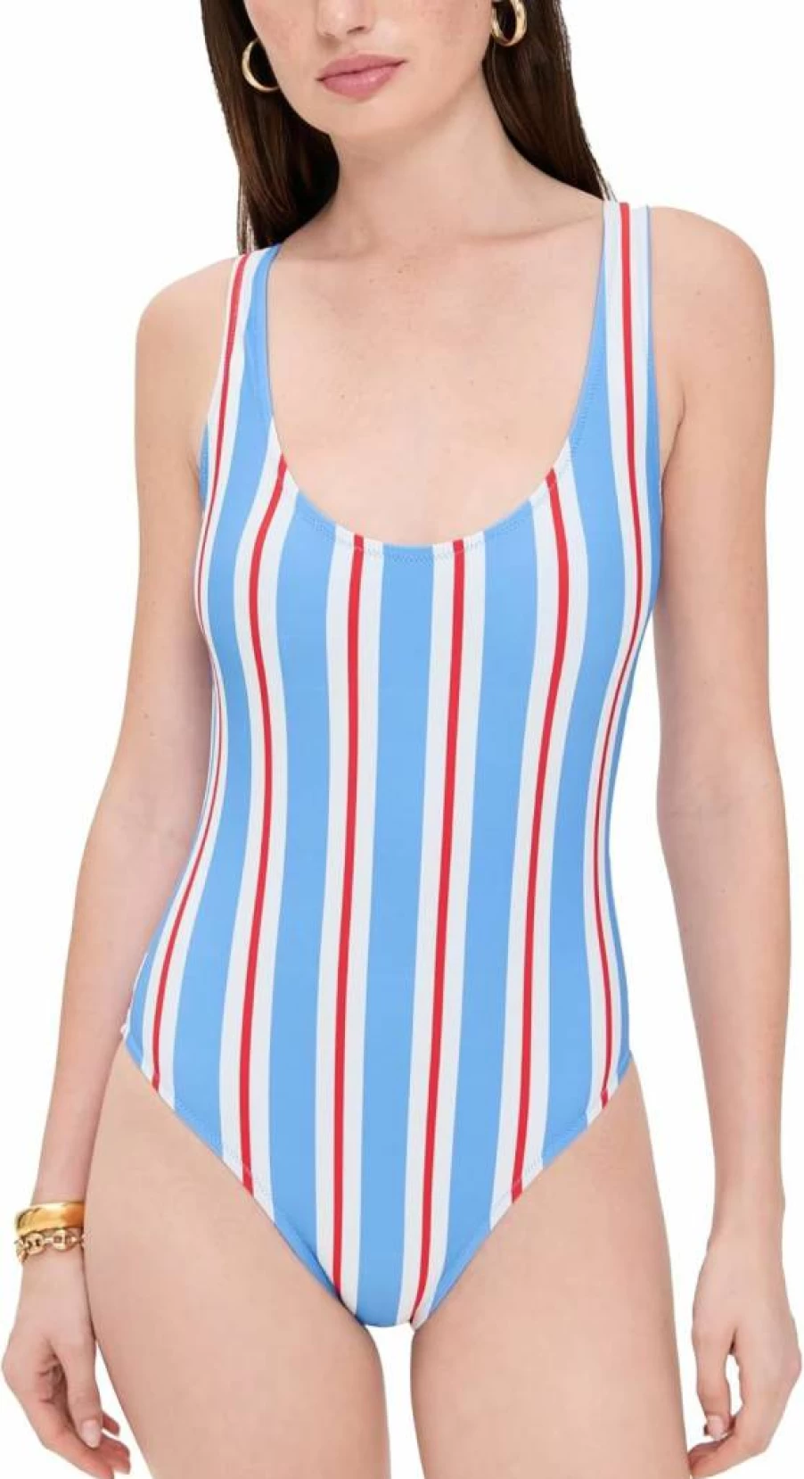 Solid & Striped Women's Annemarie One-Piece Swimsuit | Stylish Striped Monokini