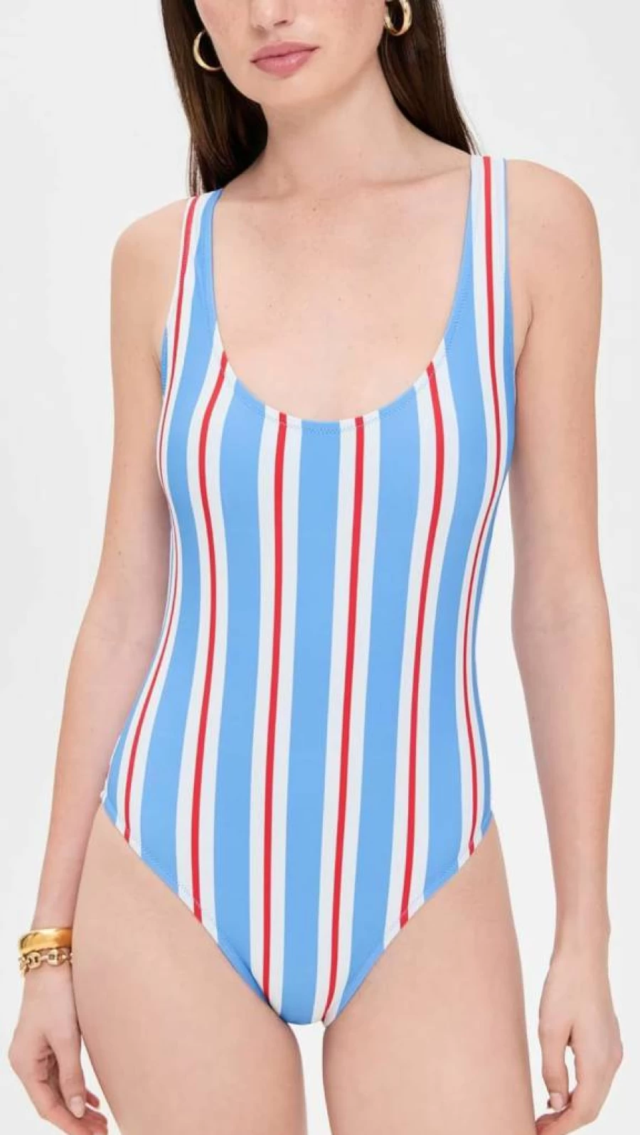 Solid & Striped Women's Annemarie One-Piece Swimsuit | Stylish Striped Monokini