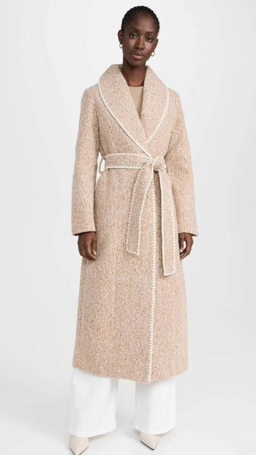 Avec Les Filles Women's Fashion Belted Trench Coat - Stylish Long Outerwear Jacket