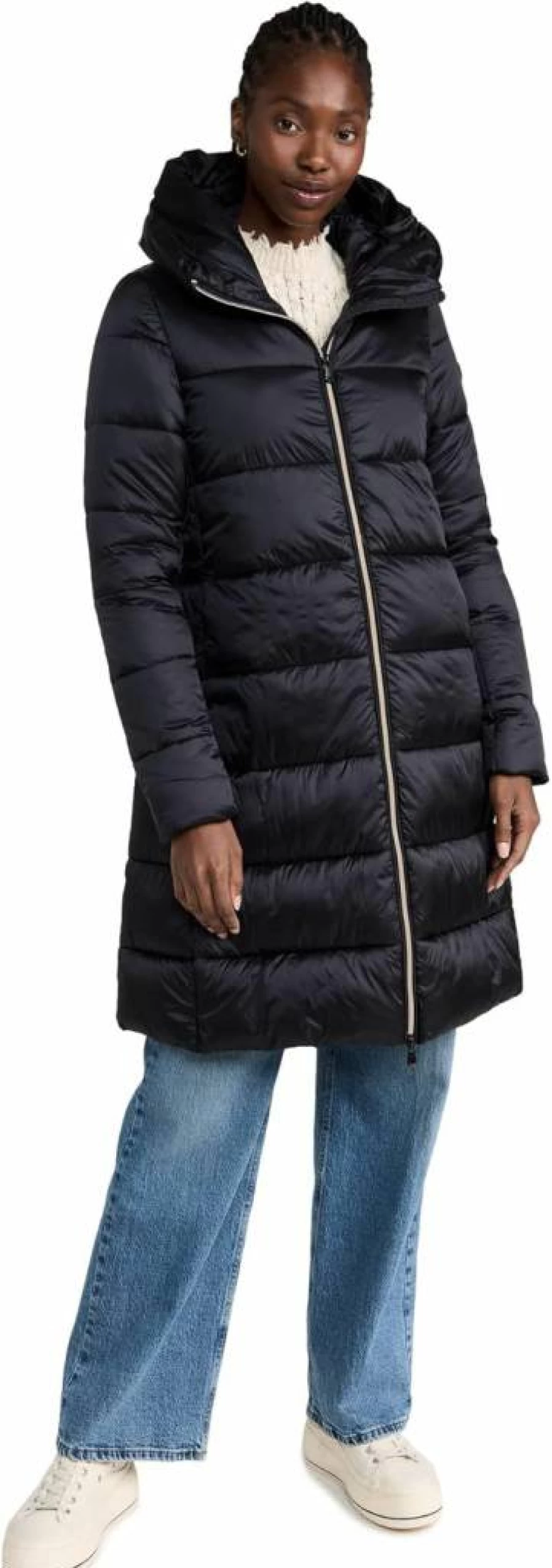 Save The Duck Women's Lysa Puffer Coat – Eco-Friendly Down Alternative Winter Jacket