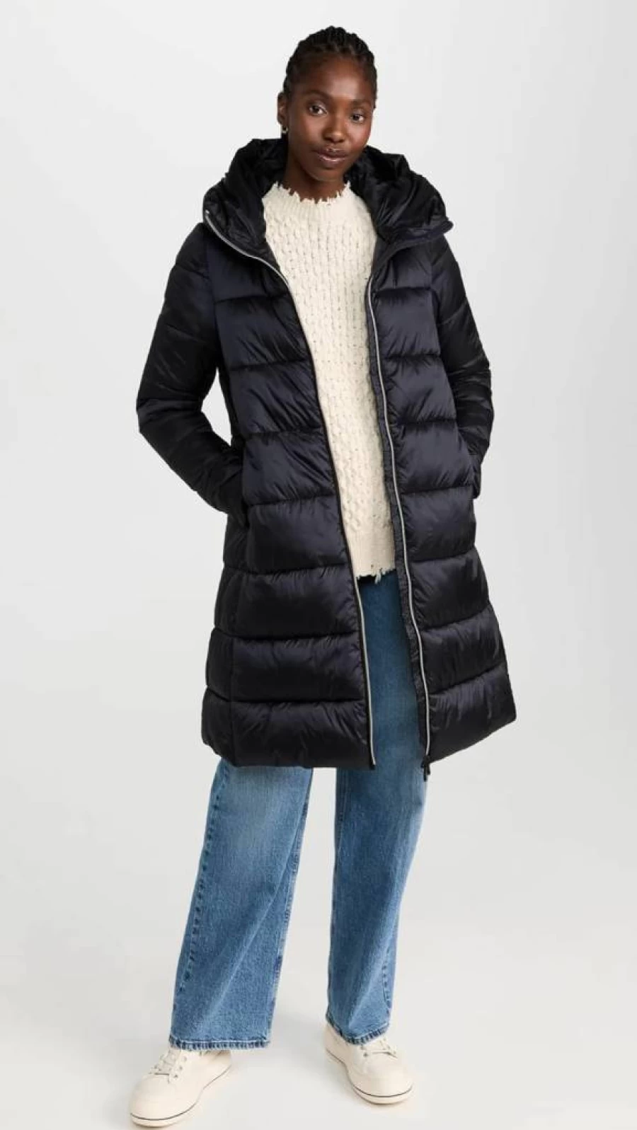 Save The Duck Women's Lysa Puffer Coat – Eco-Friendly Down Alternative Winter Jacket