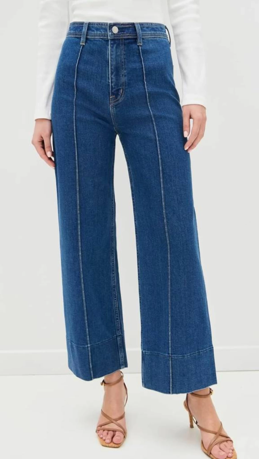 Pistola Denim Women's High-Rise Ankle Jeans with Pintuck Detail for a Slim Fit