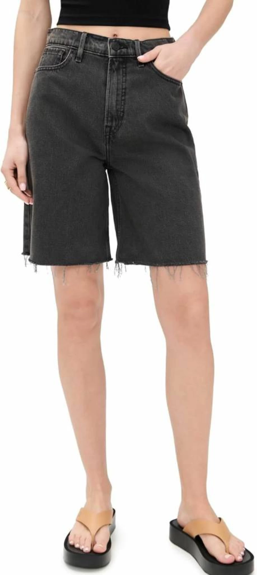 Good American Women's Extreme Barrel Shorts - High-Waisted Denim Shorts for Women