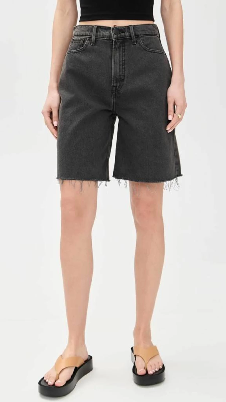 Good American Women's Extreme Barrel Shorts - High-Waisted Denim Shorts for Women
