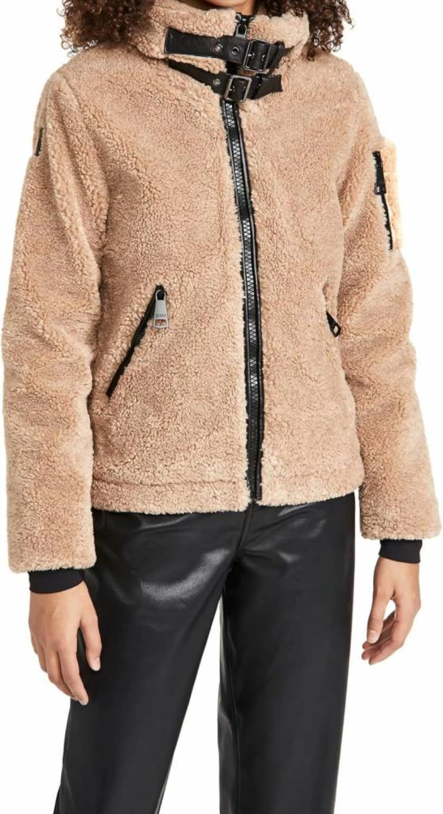 SAM Women's Denver Sherpa Jacket - Cozy Fleece Lined Winter Coat for Women