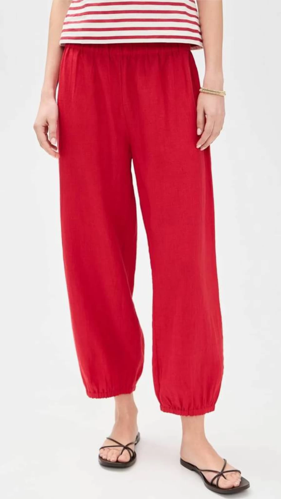 Suzie Kondi Women's Delos Linen Pants - Lightweight Summer Casual High-Waisted Comfortable Trousers
