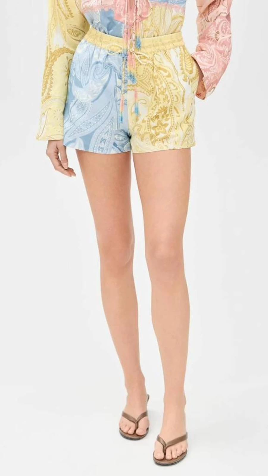 Hemant and Nandita Women's High-Waist Elastic Shorts – Comfortable & Stylish