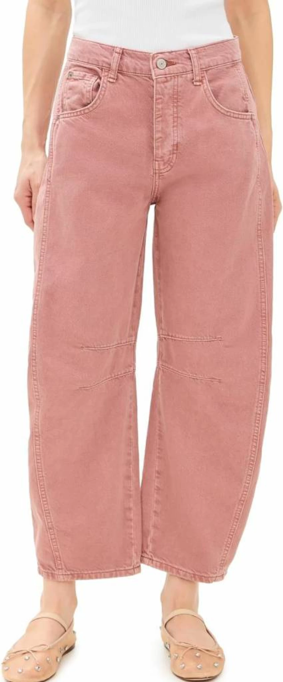 Free Women's Good Luck Barrel Jeans by Free People - Mid Rise Denim Pants for Women