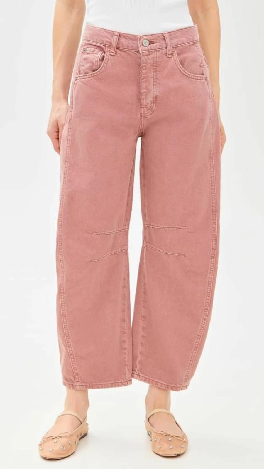 Free Women's Good Luck Barrel Jeans by Free People - Mid Rise Denim Pants for Women