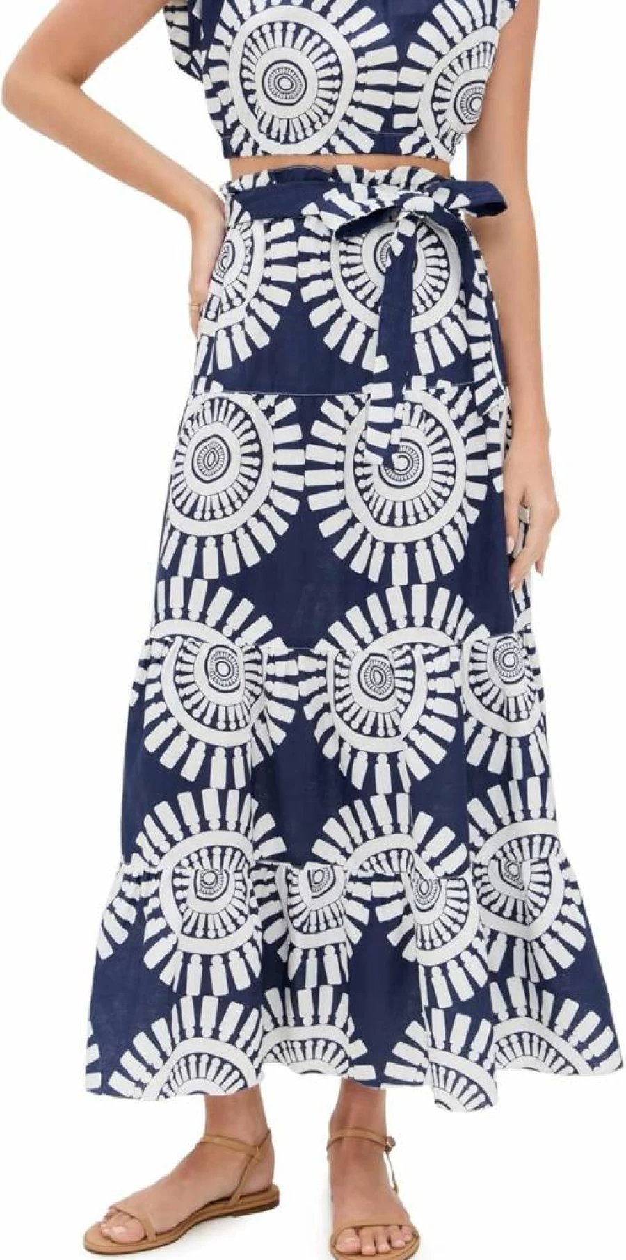 lemlem Women's Sanaa Skirt – Boho Chic Printed Midi Skirt for Women